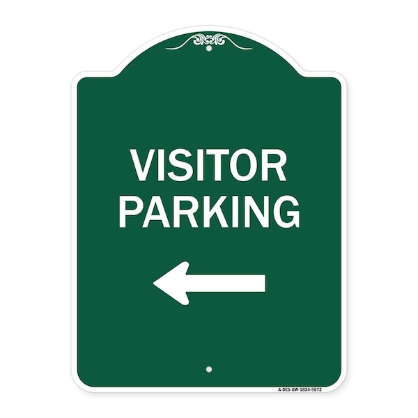 Signmission Visitor Parking 1 Heavy-Gauge Aluminum Architectural Sign, 24" x 18", GW-1824-9872 A-DES-GW-1824-9872 - main